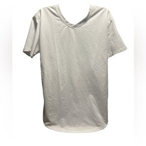 Bylt Drop Cut Short Sleeve V-Neck Tee White Medium